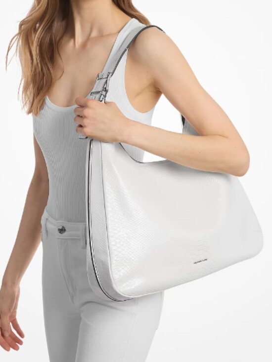 Michael Kors Handbags - Michael Kors White Pebbled Leather Hobo Bag